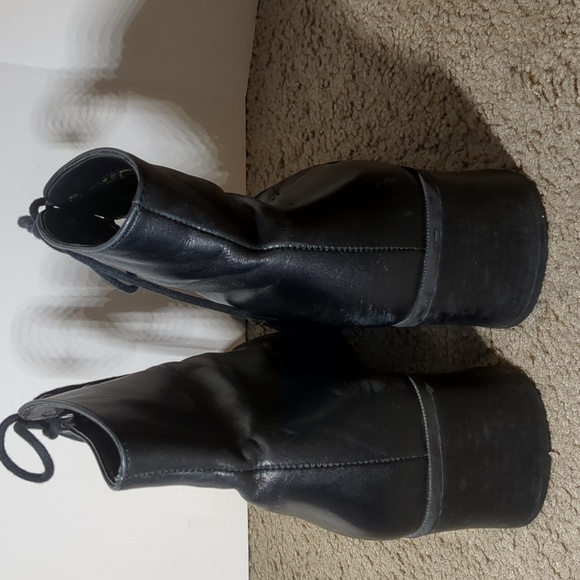 Caressa Black Leather Ankle Booties - Picture 7 of 15